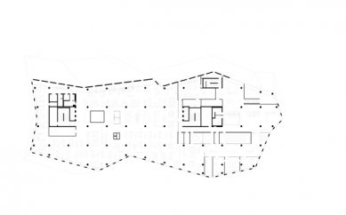 Nová univerzitní knihovna ve Freiburgu od Heinricha Degelo - Půdorys 6.np - foto: Degelo Architekten