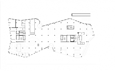 Nová univerzitní knihovna ve Freiburgu od Heinricha Degelo - Půdorys přízemí - foto: Degelo Architekten
