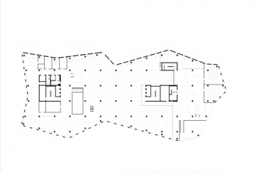 Nová univerzitní knihovna ve Freiburgu od Heinricha Degelo - Půdorys 3.np - foto: Degelo Architekten