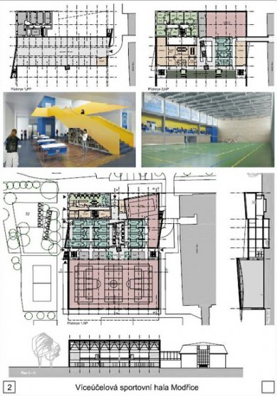 Multi-purpose sports hall Modřice - competition results - Reward - foto: Ing. arch. Radoslav Novotný