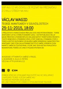 Středy na AVU - Václav Magid - Teorie avantgardy v souvislostech