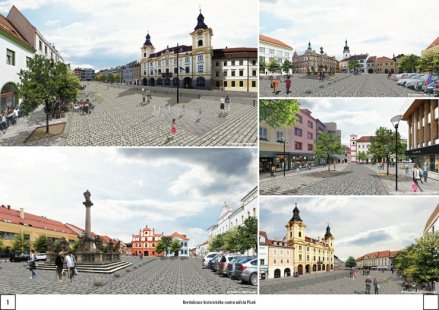 Revitalization of the historic center of the city of Písek - results of the competition - 1. price