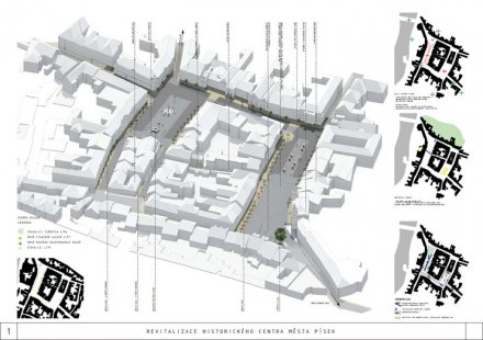 Revitalization of the historic center of the city of Písek - results of the competition - 2. price