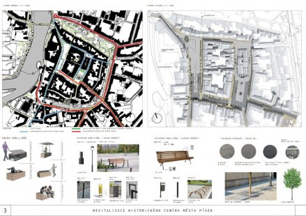 Revitalization of the historic center of the city of Písek - results of the competition - 2nd prize