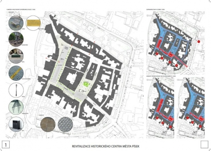 Revitalization of the historic center of the city of Písek - results of the competition - 3rd prize