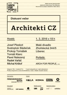 Architekti CZ - pozvánka na diskusní večer v Liberci