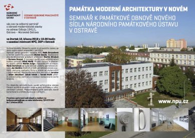 Památka moderní architektury v novém - pozvánka na seminář