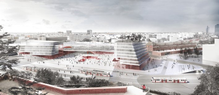 The competition for the future of the center of Brno was won by UNIT architects - BLAU: Ramon Bernabe Simo, Tomáš Labanc, Georgia Adamou, Alfonso Bertrán Gil, Sonia Billiard, Albert Casas, Begum Cehreli, Lazar Djuric, Izabela Franczak, Robin Gringhuis, Ferran Iglesias, Paulina Kasza, Roman Kekel, Lucile Kopczynski, Sophia Kunze and Syrine Siala, collaboration: Ferran Casanovas, Peter Gero, Playtime and Gillem Catalan