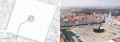 Projekt Vnímání Jana Šépky zakryje na měsíc českobudějovickou kašnu - Vnímání - foto: Doc. Ing. akad. arch. Jan Šépka