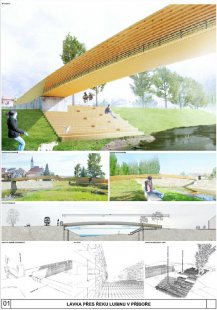 Lávka přes řeku Lubinu v Příboře - výsledky soutěže - Odměna - foto: PROJEKTSTUDIO EUCZ, s.r.o. 