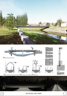 Lávka přes řeku Lubinu v Příboře - výsledky soutěže - Odměna - foto: Ing. Jan Blažek, Ing. arch. Tomáš Hanák, MArq. Jan Šrámek, Akad. arch. Michal Šrámek