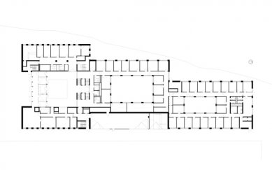 Soudní dvůr v Gelsenkirchen od harris + kurrle - Půdorys přízemí - foto: harris + kurrle architekten