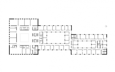 Soudní dvůr v Gelsenkirchen od harris + kurrle - Půdorys patra - foto: harris + kurrle architekten