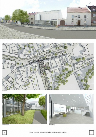 Library and Community Center in Úvaly - competition results - 3rd prize - foto: CUBOID ARCHITEKTI