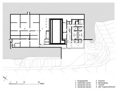 Koupaliště v Erlenbachu od illiz architektur - Půdorys přízemí - foto: illiz architektur