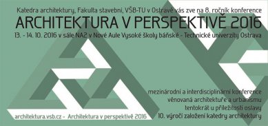 Architektura v perspektivě 2016 - program konference