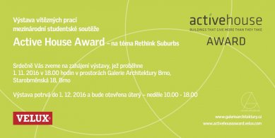 Active House Award - Rethink Suburbs - pozvánka na výstavu