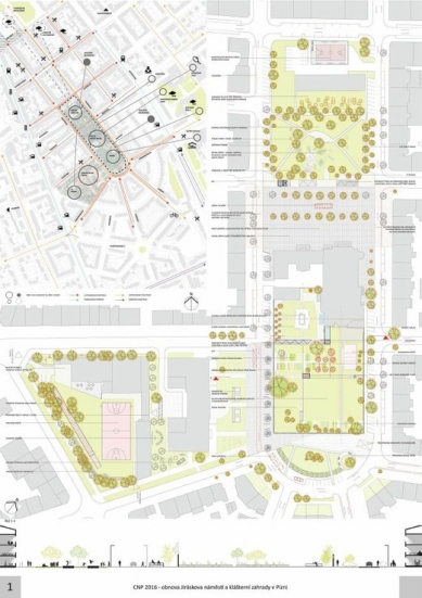 Revitalization of Jiráskovo Square and the Monastic Garden in Plzeň - competition results - 2. prize - foto: Ting s.r.o.