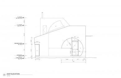 Experimentální dům v Rhinebeck od Stevena Holla - Východní pohled - foto: Steven Holl Architects