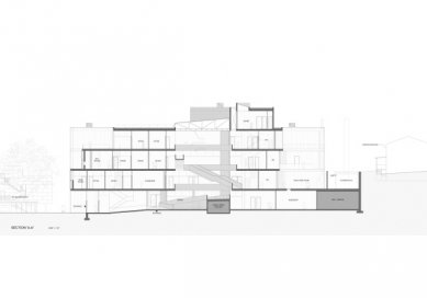 Umělecká škola v Iowě od Stevena Holla - Řez - foto: Steven Holl Architects