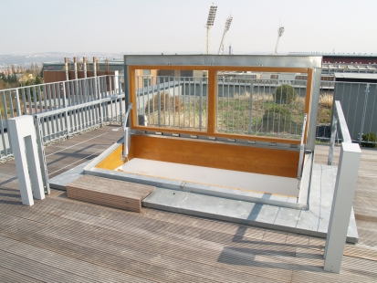 Roof doors for flat roofs and rooftop gardens – as a standard product - Solar tilt roof doors for access to flat roof