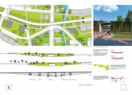 Řešení mostu přes ul. Mezibořská v Litvínově - výsledky soutěže - Odměna - foto: Refuel s.r.o. / Ing. arch. Kamila Petráková, Ing. arch. Denisa Kyselicová, Ing. arch. Zbyněk Ryška, Ing. arch. Jan Skoupý 