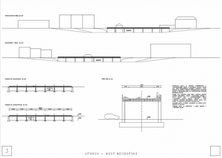 Solution for the bridge over Mezibořská Street in Litvínov - competition results - 2. prize - foto: Ing. Petr Tej, Ph.D., Janek Srnka,  Ing. arch. Marek Blank 