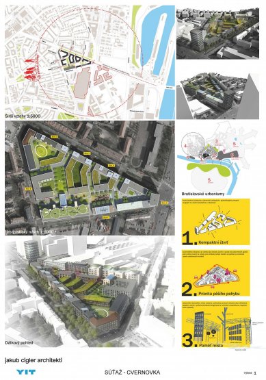 Cvernovka - results of the international architectural-urban competition - Proposal No. 10 - foto: Jakub Cigler Architekti