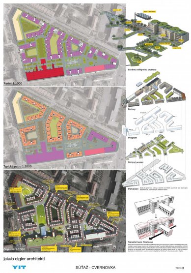 Cvernovka - výsledky mezinárodní architektonicko-urbanistické soutěže - Návrh č. 10 - foto: Jakub Cigler Architekti