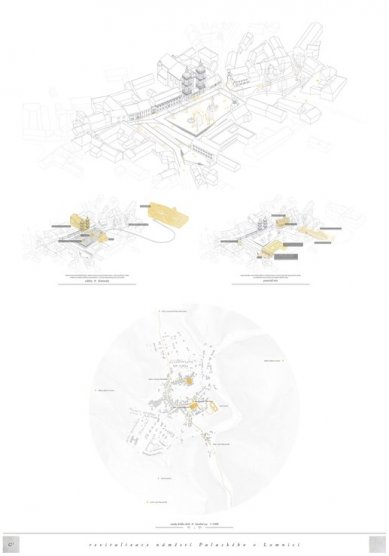 Revitalization of Palacký Square in Lomnice - competition results - 1. price - foto: Ing. Kateřina Miholová, Ing.arch. Norbert Obršál, Ing.arch. Jan Kubát, Bc. Linda Boušková, Bc. David Helešic