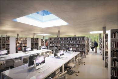 The extension of the South Bohemian Research Library announces the winner of the competition - 1. price - foto: Kuba, Pilař - architekti