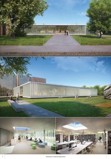 Completion of the South Bohemian Research Library - competition results - 1. price - foto:  Kuba & Pilař architekti s.r.o.