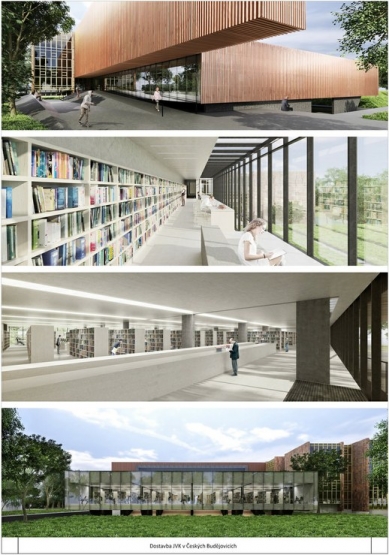 Completion of the South Bohemian Research Library - competition results - 2. price - foto: Ivan Kroupa architekti s.r.o.