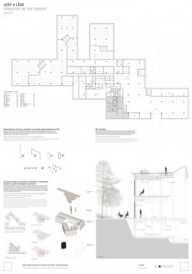 Nové administrativní centrum Lesů ČR - výsledky soutěže - 1. cena - foto: CHYBIK + KRISTOF ASSOCIATED ARCHITECTS s. r. o. + K4 ARCHITECTS & ENGINEERS + Ing. Ivo Stolek