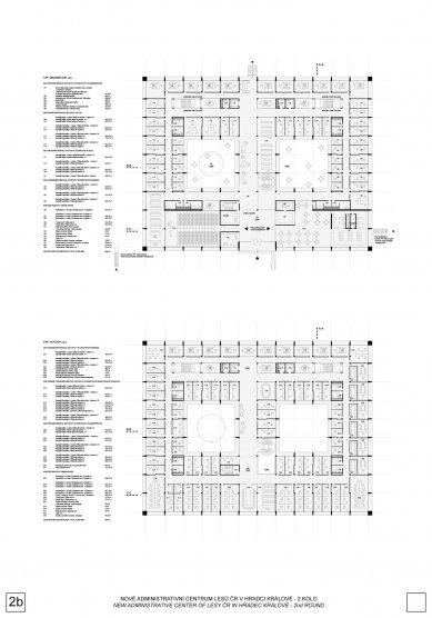 Nové administrativní centrum Lesů ČR - výsledky soutěže - 2. cena - foto: Ing. arch. Sosna, Ing. arch. Straka, Atelier bod architekti s.r.o., Ing. Svoboda