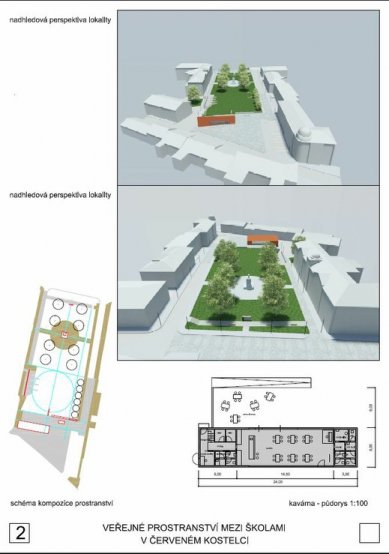 Public Space in Červený Kostelec - Competition Results - 2. price - foto: Ing. arch. Alexandr Skalický 