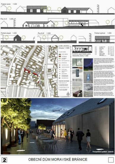 Municipal House Moravské Bránice - competition results - Reward - foto:  P6PA+Architects s.r.o. 