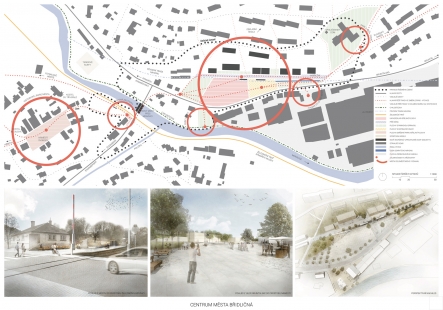 Center of Břidličná - competition results - 1. price - foto: Ing. arch. Jan Skoumal, Ing. arch. Adam Zezula,  Ing. arch. Kamil Zezula 