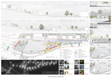 Center of Břidličná - competition results - 1. price - foto: Ing. arch. Jan Skoumal, Ing. arch. Adam Zezula,  Ing. arch. Kamil Zezula 