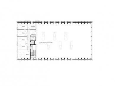 Strojovna na technice v Darmstadtu od Dietz Joppien - Půdorys 2.np - foto: Dietz·Joppien Architekten