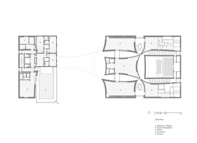 Národní hudební centrum v Galgary od Allied Works - Půdorys 3.np - foto: Allied Works Architecture