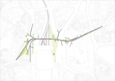 Zahrada na dálničním mostě v Soulu od MVRDV - Situace - foto: MVRDV