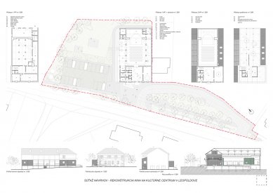 Rekonštrukcia kina na kultúrne centrum v Leopoldove - výsledky - návrh č.3 - 2. cena  - foto: MAPA architekti s.r.o.