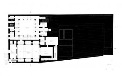 Rekonstrukce kláštera v Coimbře od Aires Mateus - Půdorys suterénu - foto: Aires Mateus Arquitectos