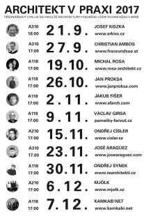 Architekt v praxi 2017 - přednáškový cyklus na FA VUT