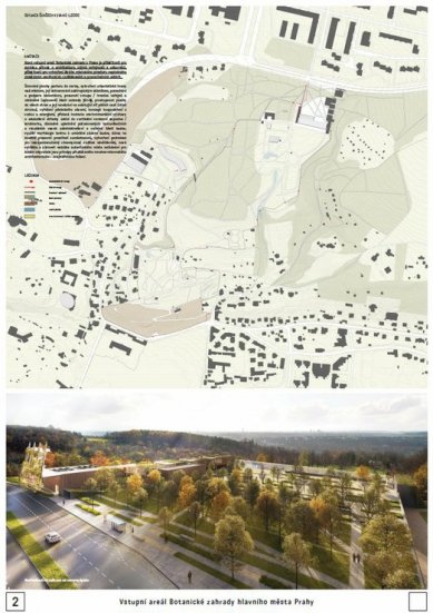 <div>Entrance area of the Botanical Garden of the Capital City of Prague - competition results</div> - <h1>Zvýšená odměna</h1>
<h1>Increased reward</h1> - foto: Norma architekti / Rehwaldt Landscape Architects