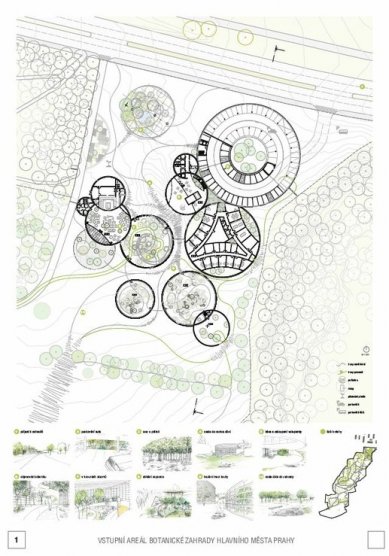 Entrance area of the Botanical Garden of the Capital City of Prague - competition results - Reward - foto: A69 - architekti