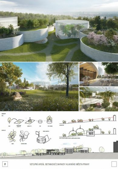 Vstupní areál Botanické zahrady hlavního města Prahy - výsledky soutěže - Odměna - foto: A69 - architekti