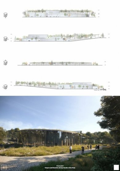 <div>Entrance area of the Botanical Garden of the Capital City of Prague - competition results</div> - 1. price - foto: Fránek architects