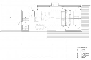 Broušený drahokam s panoramatickým výhledem - Půdorys přízemí